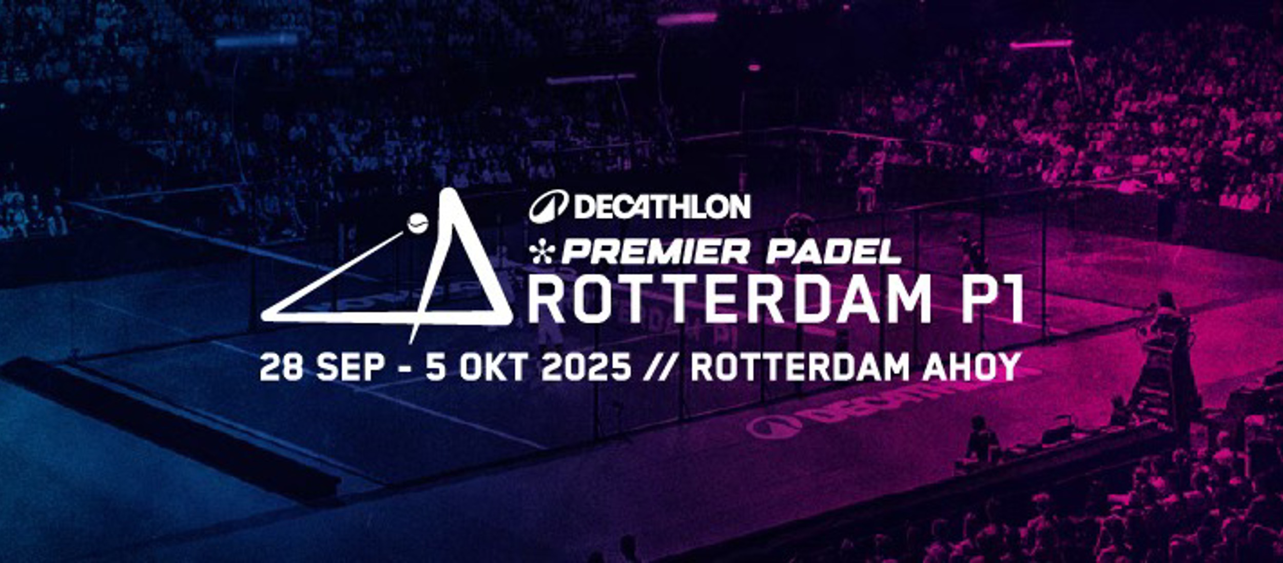 Decathlop premier padel rotterdam 2025 banner