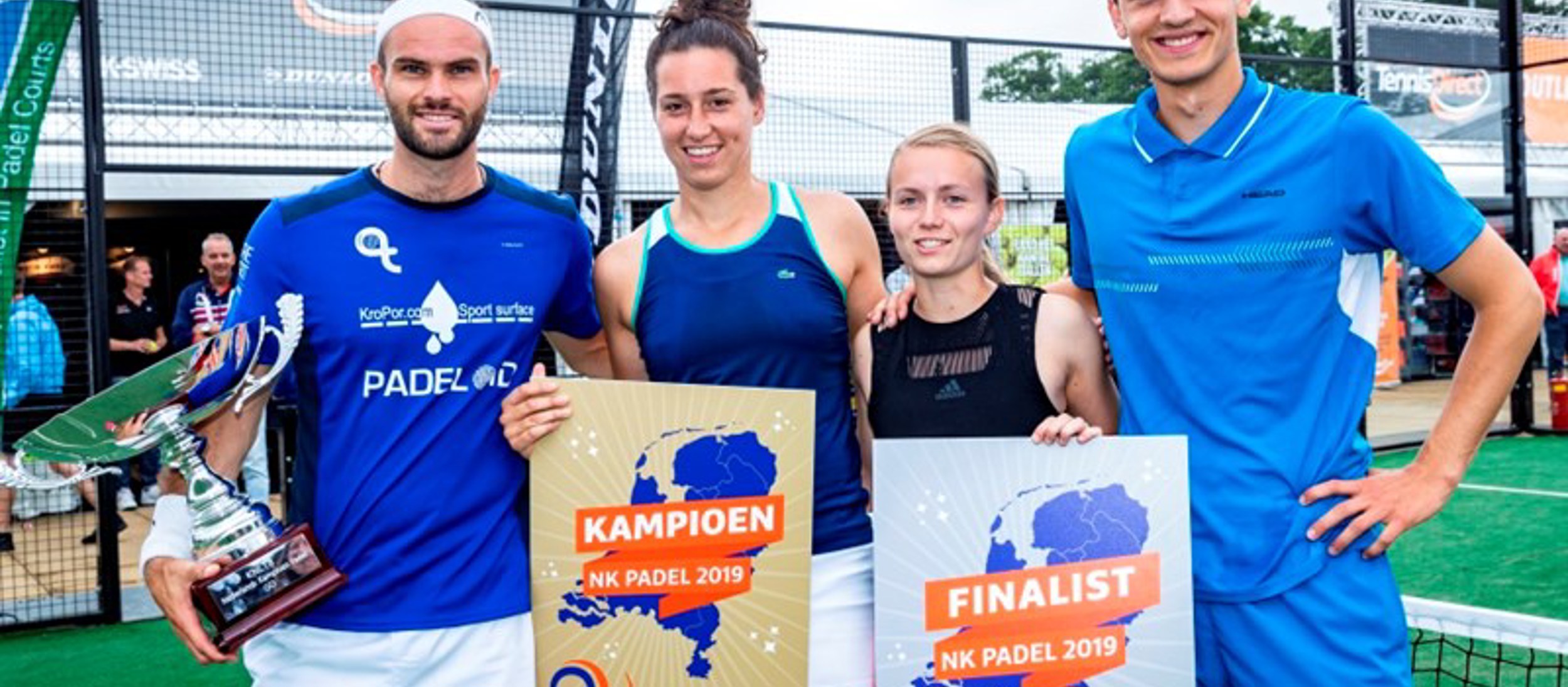 Winnaars NK Padel 2019_Uriël, Rosalie, Tess