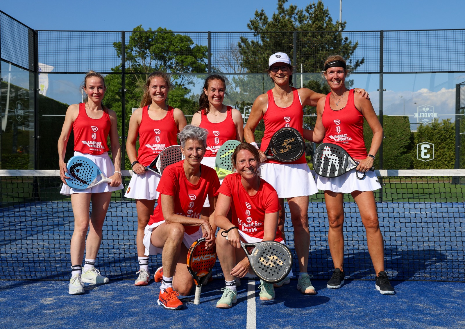 Bastion Baselaar dames padel teamfoto